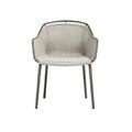 Modern Woven Dining Chair with Sleek Metal Frame